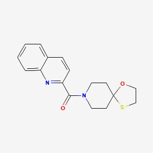 molecular formula C17H18N2O2S B2775248 喹啉-2-基(1-氧杂-4-硫杂-8-氮杂螺[4.5]癸烷-8-基)甲酮 CAS No. 1797067-76-5