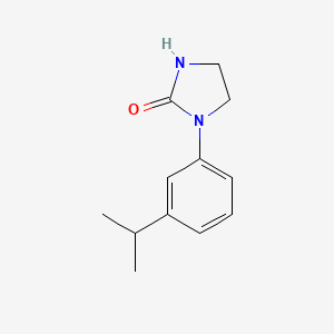 molecular formula C12H16N2O B2775250 1-[3-(Propan-2-yl)phenyl]imidazolidin-2-one CAS No. 1556704-67-6