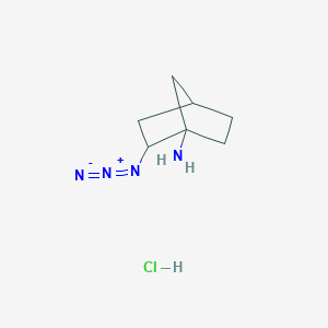 molecular formula C7H13ClN4 B2775254 2-Azidobicyclo[2.2.1]heptan-1-amine;hydrochloride CAS No. 2260937-03-7