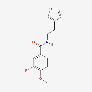 molecular formula C14H14FNO3 B2775255 3-fluoro-N-(2-(furan-3-yl)ethyl)-4-methoxybenzamide CAS No. 1796991-56-4