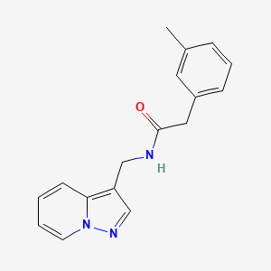 molecular formula C17H17N3O B2775264 N-(吡唑并[1,5-a]吡啶-3-基甲基)-2-(间甲苯基)乙酰胺 CAS No. 1396748-76-7