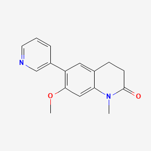 molecular formula C16H16N2O2 B2775275 7-甲氧基-1-甲基-6-(吡啶-3-基)-1,2,3,4-四氢喹啉-2-酮 CAS No. 1392223-73-2