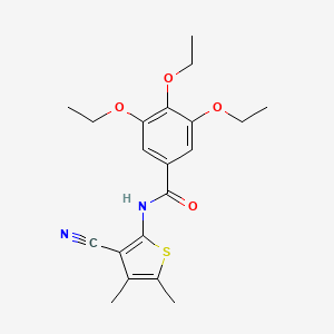 molecular formula C20H24N2O4S B2775291 N-(3-氰基-4,5-二甲基噻吩-2-基)-3,4,5-三乙氧基苯甲酰胺 CAS No. 541532-11-0