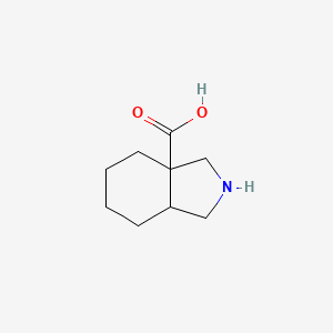 molecular formula C9H15NO2 B2775295 1,2,3,4,5,6,7,7a-octahydroisoindole-3a-carboxylic Acid CAS No. 885953-69-5