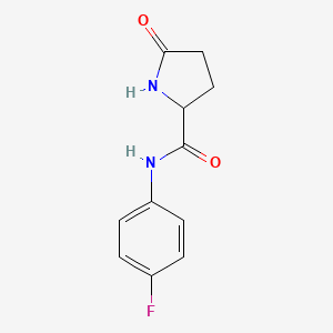 molecular formula C11H11FN2O2 B2775298 N-(4-Fluorophenyl)-5-oxo-2-pyrrolidinecarboxamide CAS No. 1219391-40-8