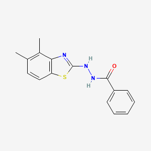 molecular formula C16H15N3OS B2775304 N'-(4,5-dimethyl-1,3-benzothiazol-2-yl)benzohydrazide CAS No. 851980-33-1