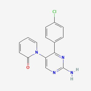 1-[2-Amino-4-(4-chlorophenyl)pyrimidin-5-yl]pyridin-2-one