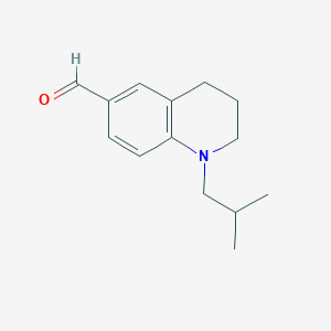 1-(2-methylpropyl)-3,4-dihydro-2H-quinoline-6-carbaldehyde