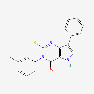 2-(methylthio)-7-phenyl-3-(m-tolyl)-3H-pyrrolo[3,2-d]pyrimidin-4(5H)-one