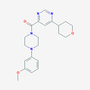 4-[4-(3-Methoxyphenyl)piperazine-1-carbonyl]-6-(oxan-4-yl)pyrimidine