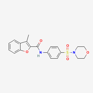 3-methyl-N-(4-(morpholinosulfonyl)phenyl)benzofuran-2-carboxamide