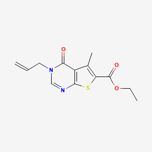 ethyl 5-methyl-4-oxo-3-(prop-2-en-1-yl)-3H,4H-thieno[2,3-d]pyrimidine-6-carboxylate