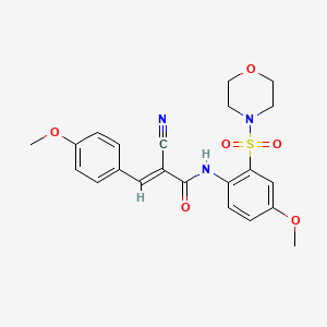 (E)-2-cyano-N-(4-methoxy-2-morpholin-4-ylsulfonylphenyl)-3-(4-methoxyphenyl)prop-2-enamide