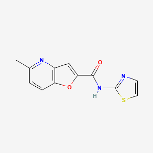 molecular formula C12H9N3O2S B2775359 5-methyl-N-(thiazol-2-yl)furo[3,2-b]pyridine-2-carboxamide CAS No. 941928-61-6