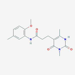 molecular formula C17H21N3O4 B2775368 3-(3,6-二甲基-2,4-二氧代-1,2,3,4-四氢嘧啶-5-基)-N-(2-甲氧基-5-甲基苯基)丙酰胺 CAS No. 1105226-01-4