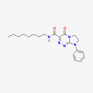 N-octyl-4-oxo-8-phenyl-4,6,7,8-tetrahydroimidazo[2,1-c][1,2,4]triazine-3-carboxamide