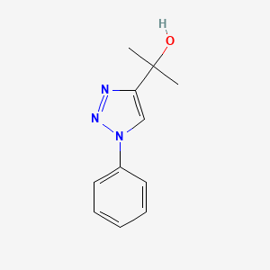 molecular formula C11H13N3O B2775385 2-(1-苯基-1H-1,2,3-三唑-4-基)丙酸-2-醇 CAS No. 856863-40-6