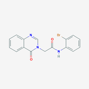 molecular formula C16H12BrN3O2 B277540 N-(2-bromophenyl)-2-(4-oxoquinazolin-3(4H)-yl)acetamide 