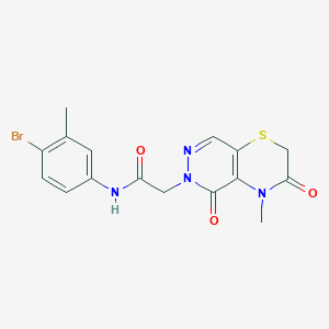 molecular formula C16H15BrN4O3S B2775401 N-(4-溴-3-甲基苯基)-2-(4-甲基-3,5-二氧代-3,4-二氢-2H-吡啶并[4,5-b][1,4]噻嗪-6(5H)-基)乙酰胺 CAS No. 1251580-84-3