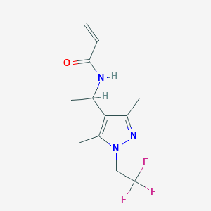 N-{1-[3,5-dimethyl-1-(2,2,2-trifluoroethyl)-1H-pyrazol-4-yl]ethyl}prop-2-enamide