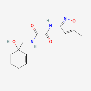 molecular formula C13H17N3O4 B2775405 N'-[(1-hydroxycyclohex-2-en-1-yl)methyl]-N-(5-methyl-1,2-oxazol-3-yl)ethanediamide CAS No. 2097933-30-5