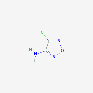 molecular formula C2H2ClN3O B2775407 4-Chloro-1,2,5-oxadiazol-3-amine CAS No. 159013-91-9