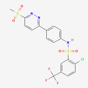 2-chloro-N-(4-(6-(methylsulfonyl)pyridazin-3-yl)phenyl)-5-(trifluoromethyl)benzenesulfonamide