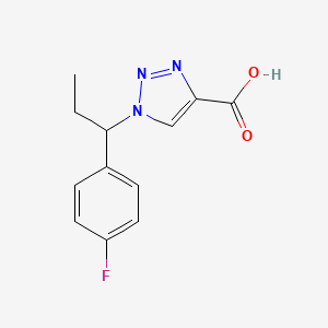 molecular formula C12H12FN3O2 B2775411 1-(1-(4-氟苯基)-丙基)-1H-[1,2,3]三唑-4-甲酸 CAS No. 889939-76-8