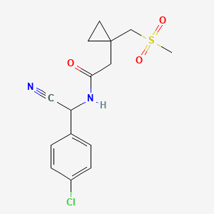 N-[(4-chlorophenyl)(cyano)methyl]-2-[1-(methanesulfonylmethyl)cyclopropyl]acetamide