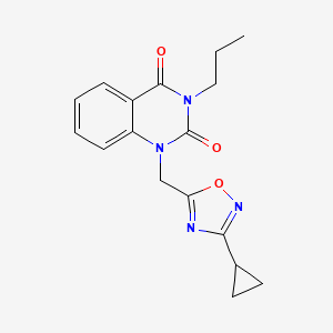 molecular formula C17H18N4O3 B2775419 1-((3-环丙基-1,2,4-噁二唑-5-基)甲基)-3-丙基喹唑啉-2,4(1H,3H)-二酮 CAS No. 2309800-62-0