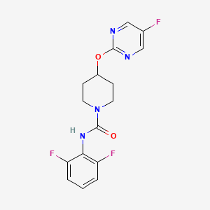 molecular formula C16H15F3N4O2 B2775429 N-(2,6-Difluorophenyl)-4-(5-fluoropyrimidin-2-yl)oxypiperidine-1-carboxamide CAS No. 2380141-39-7