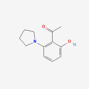 molecular formula C12H15NO2 B2775430 1-(2-羟基-6-吡咯啉-1-基苯基)乙酮 CAS No. 1541645-39-9