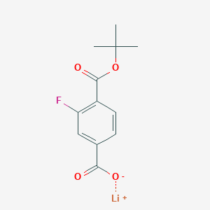Lithium;3-fluoro-4-[(2-methylpropan-2-yl)oxycarbonyl]benzoate