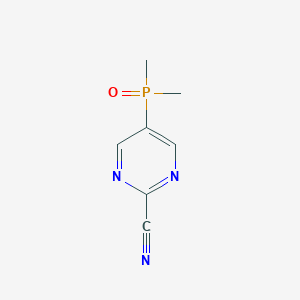 molecular formula C7H8N3OP B2775437 5-Dimethylphosphorylpyrimidine-2-carbonitrile CAS No. 2503202-14-8