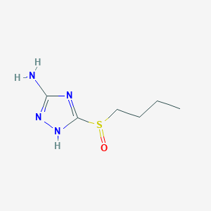 molecular formula C6H12N4OS B2775442 3-(丁基磺基)-1H-1,2,4-三唑-5-胺 CAS No. 2215441-67-9