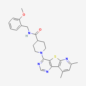 molecular formula C25H27N5O2S B2775449 1-(7,9-dimethylpyrido[3',2':4,5]thieno[3,2-d]pyrimidin-4-yl)-N-(2-methoxybenzyl)piperidine-4-carboxamide CAS No. 1114836-18-8