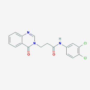 molecular formula C17H13Cl2N3O2 B277545 N-(3,4-dichlorophenyl)-3-(4-oxo-3(4H)-quinazolinyl)propanamide 