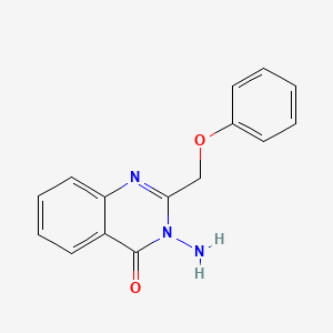molecular formula C15H13N3O2 B2775450 3-amino-2-(phenoxymethyl)quinazolin-4(3H)-one CAS No. 276687-49-1