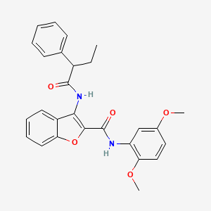 N-(2,5-dimethoxyphenyl)-3-(2-phenylbutanamido)benzofuran-2-carboxamide