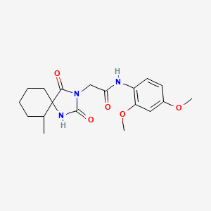 N-(2,4-dimethoxyphenyl)-2-(6-methyl-2,4-dioxo-1,3-diazaspiro[4.5]decan-3-yl)acetamide