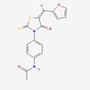 N-{4-[(5E)-5-(furan-2-ylmethylidene)-4-oxo-2-thioxo-1,3-thiazolidin-3-yl]phenyl}acetamide