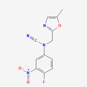 (4-Fluoro-3-nitrophenyl)-[(5-methyl-1,3-oxazol-2-yl)methyl]cyanamide