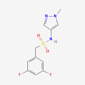 molecular formula C11H11F2N3O2S B2775472 1-(3,5-Difluorophenyl)-N-(1-methylpyrazol-4-yl)methanesulfonamide CAS No. 2330573-64-1