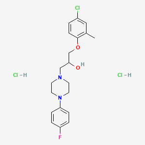 1-(4-Chloro-2-methylphenoxy)-3-[4-(4-fluorophenyl)piperazin-1-yl]propan-2-ol dihydrochloride
