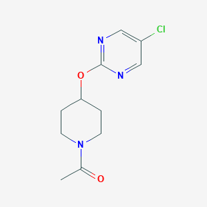 molecular formula C11H14ClN3O2 B2775483 1-[4-(5-Chloropyrimidin-2-yl)oxypiperidin-1-yl]ethanone CAS No. 2415573-11-2