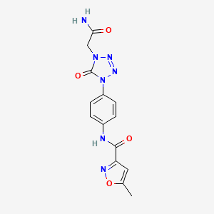 N-(4-(4-(2-amino-2-oxoethyl)-5-oxo-4,5-dihydro-1H-tetrazol-1-yl)phenyl)-5-methylisoxazole-3-carboxamide