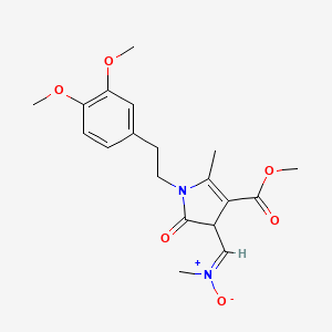 1-[1-[2-(3,4-dimethoxyphenyl)ethyl]-4-methoxycarbonyl-5-methyl-2-oxo-3H-pyrrol-3-yl]-N-methylmethanimine oxide