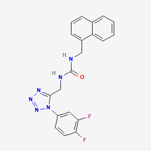 molecular formula C20H16F2N6O B2775494 1-((1-(3,4-difluorophenyl)-1H-tetrazol-5-yl)methyl)-3-(naphthalen-1-ylmethyl)urea CAS No. 941965-25-9