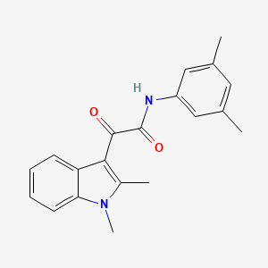 molecular formula C20H20N2O2 B2775504 2-(1,2-dimethyl-1H-indol-3-yl)-N-(3,5-dimethylphenyl)-2-oxoacetamide CAS No. 862831-69-4