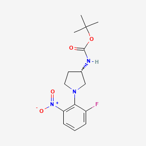 (S)-tert-Butyl 1-(2-fluoro-6-nitrophenyl)pyrrolidin-3-ylcarbamate